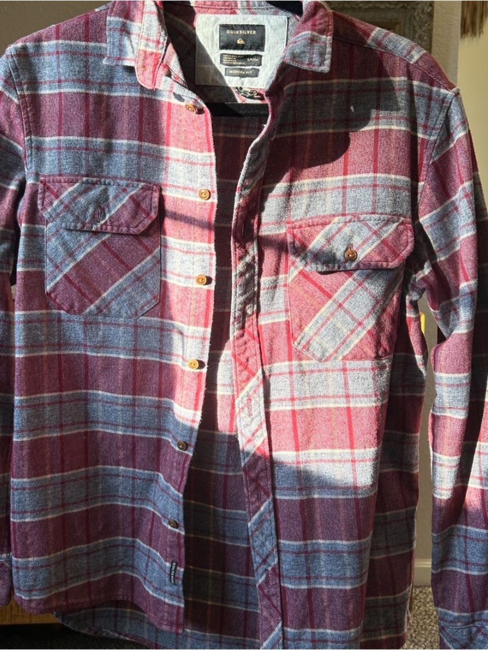 Quiksilver Plaid Button-Down Flannel Shirt - Women’s